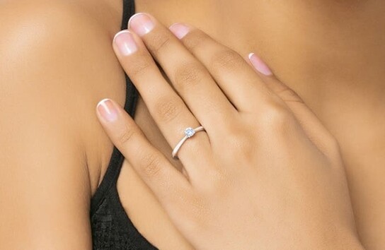 Como vemos en la image, el anillo se lleva en la mano izquierda y dedo anular.