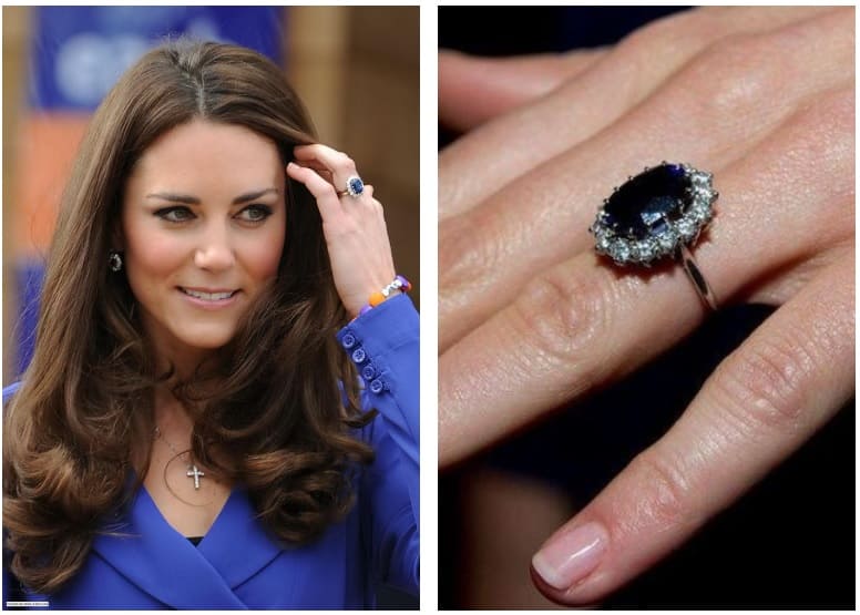 Anillo de compromiso de Kate Middleton valorado en 500.000 dólares.