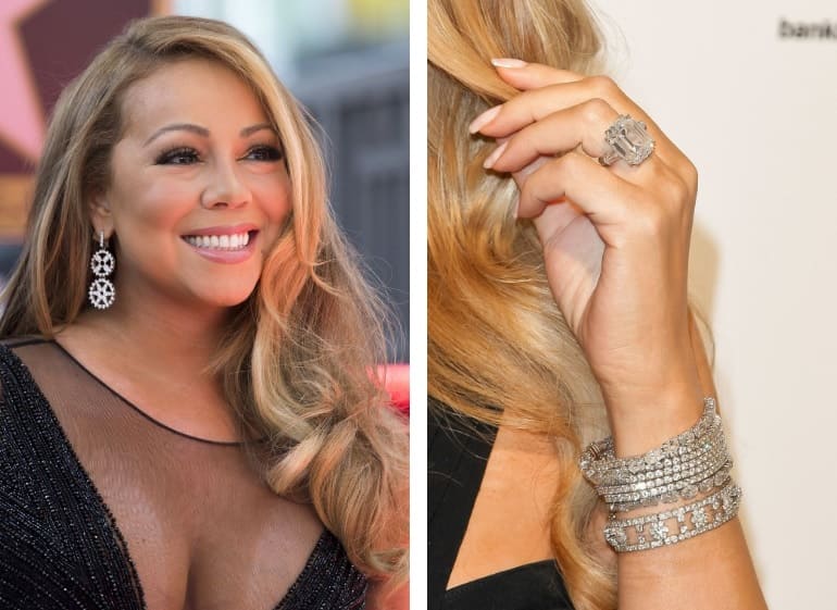 Anillo de compromiso de Mariah Carey valorado en 7 millones de dólares.
