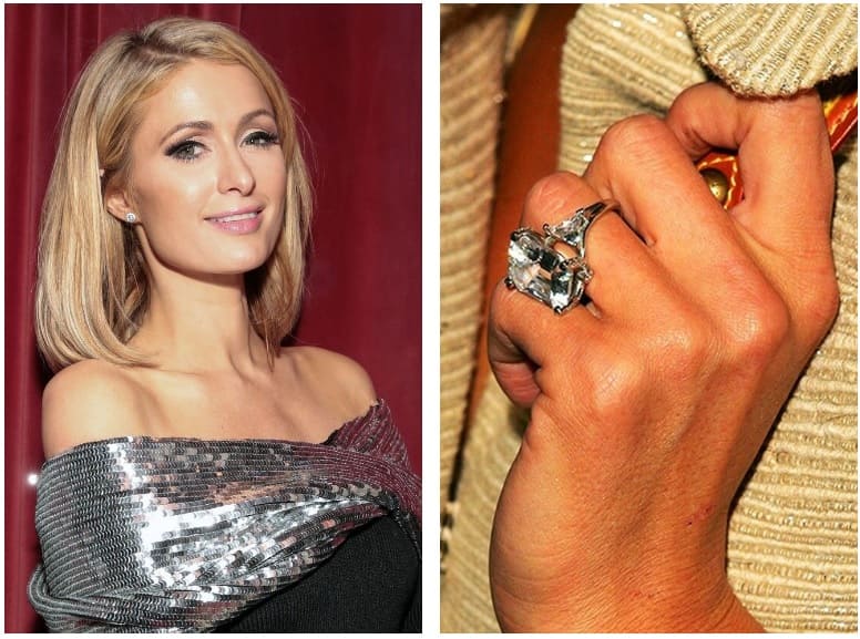 Anillo de compromiso de Paris Hilton valorado 4,7 millones de dólares.